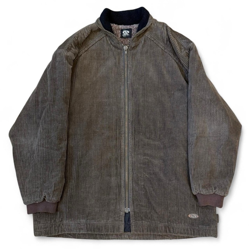 Vintage Gotcha Corduroy Sherpa Lined Brown Jacket Men's  XL Surf Skate 90s Y2K